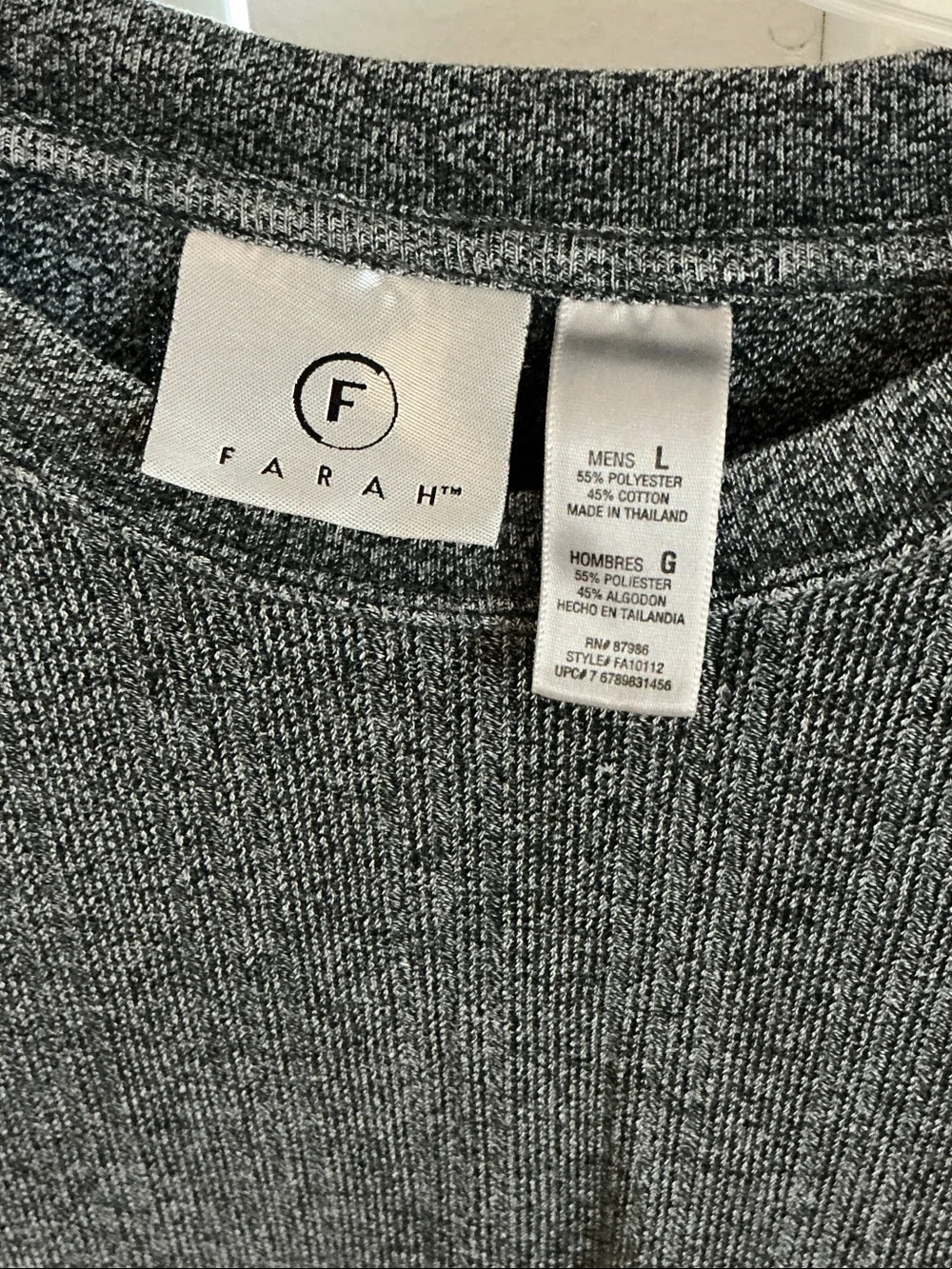 Farah Men's Gray Crewneck Sweater
